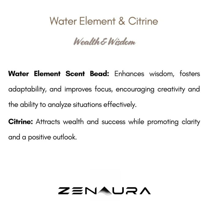 Aromatic Water Element & Citrine Bracelet Fengshui Yinyang Bracelet - 图片 11